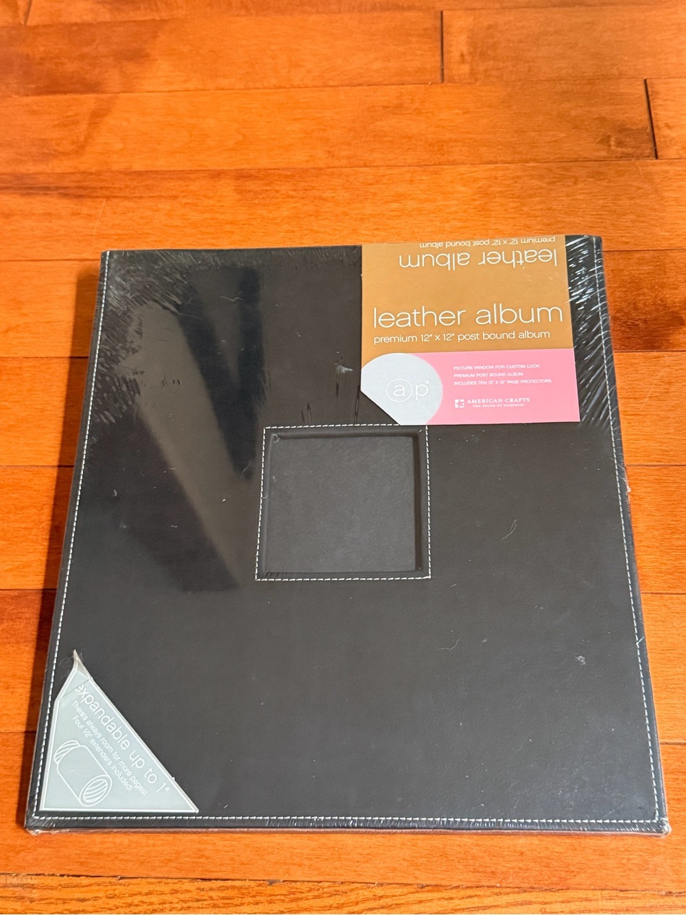American Crafts Black Leather Scrapbook